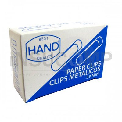CLIPS 33MM HAND 100 UNIDADES